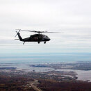 The Minnesota National Guard transported the King and Queen and their party to and from Duluth in Blackhawk helicopters (Foto: Lise Åserud / Scanpix).
